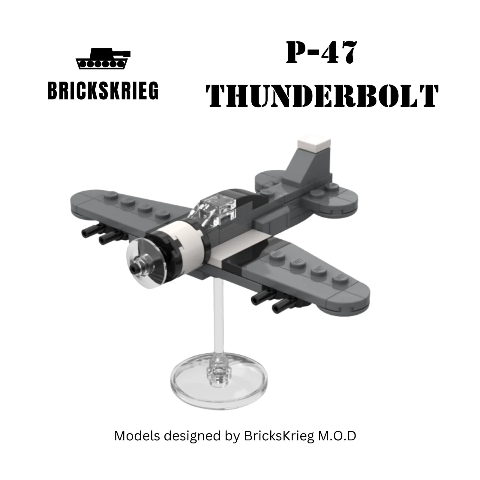 Brickskrieg | US | P-47 Thunderbolt | 1/100 Scale Blocks Model