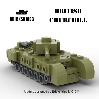 Brickskrieg | British | Churchill Tank | 1/100 Scale Blocks Model