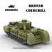 Brickskrieg | British | Churchill Tank | 1/100 Scale Blocks Model