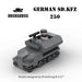 Brickskrieg | German | Sd Kfz 250 Armoured Troop Carrier | 1/100 Scale Blocks Model