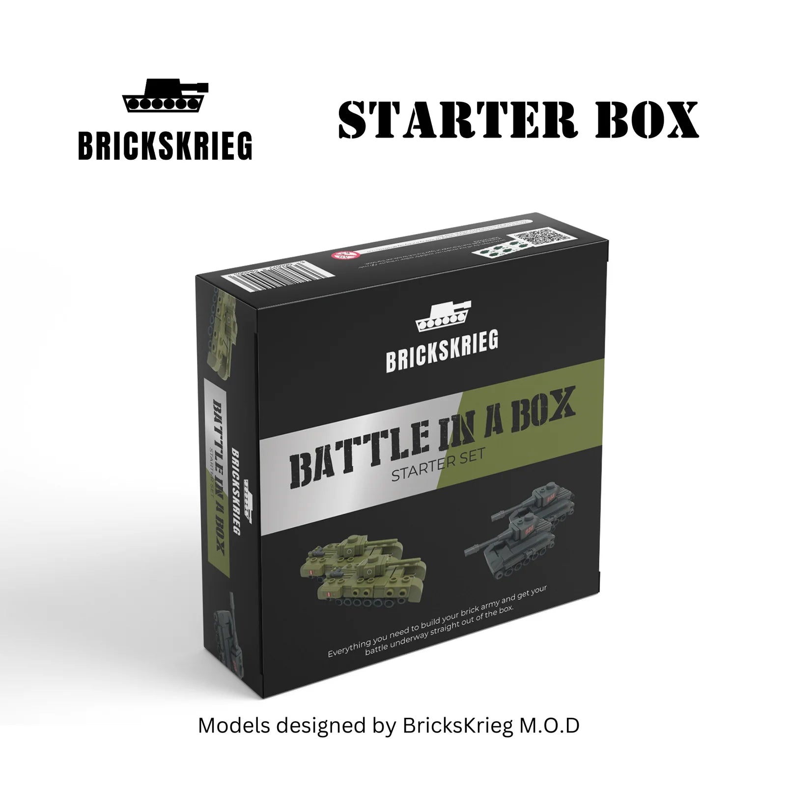 Brickskrieg | Britain vs Germany | Battle in a Box | 1/100 Scale Blocks 2 Player Starter