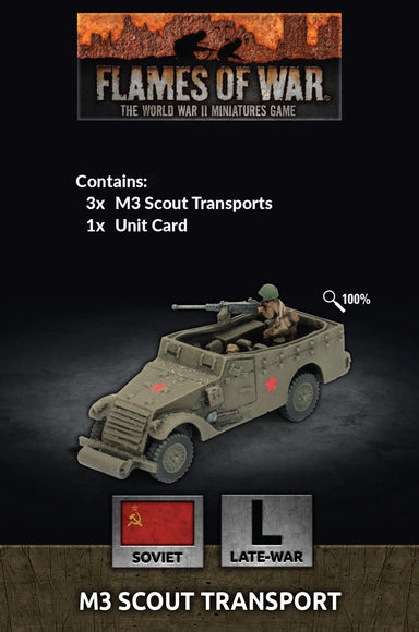 Flames Of War | Soviet | M3 Scout Transport | 15mm Metal Blister Pack