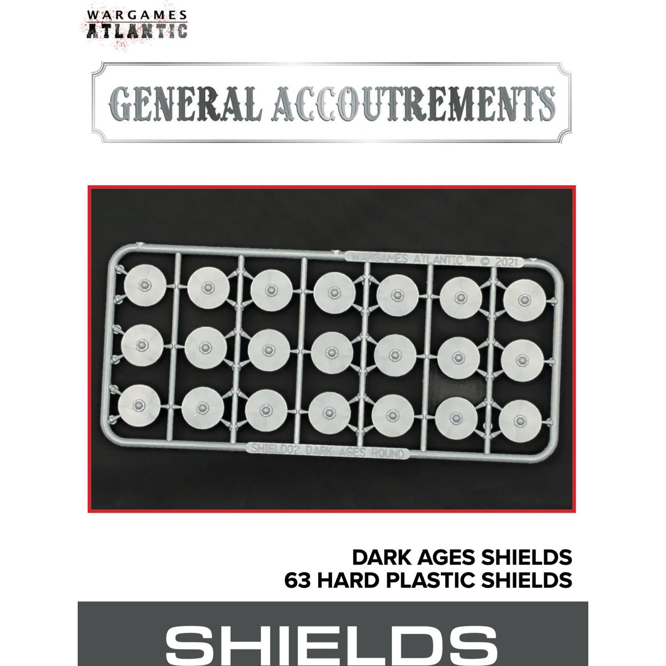 General Accoutrements | Dark Age Shields | Plastic Unit | Wargames Atlantic | Miniature Kingdoms