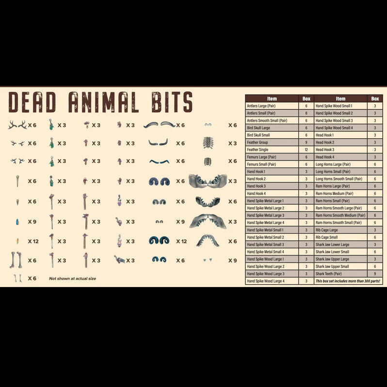 Spare Parts Emporium | Dead Animal Bits | 28mm Plastic Box