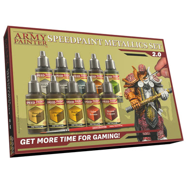 Army Painter | Speedpaints 2.0 Metallics Paint Set | 18ml Paint Multi Pack