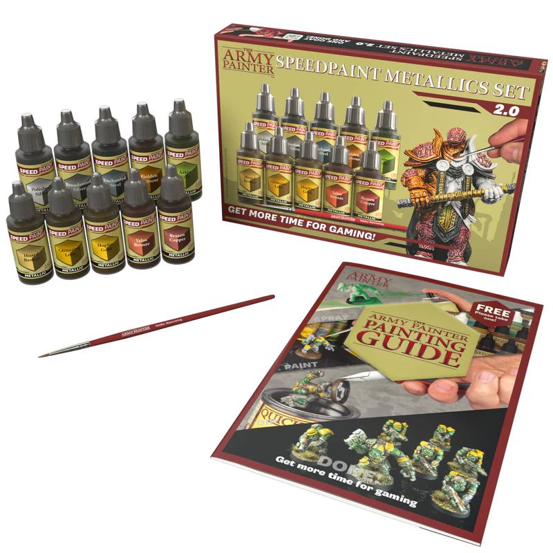 Army Painter | Speedpaints 2.0 Metallics Paint Set | 18ml Paint Multi Pack