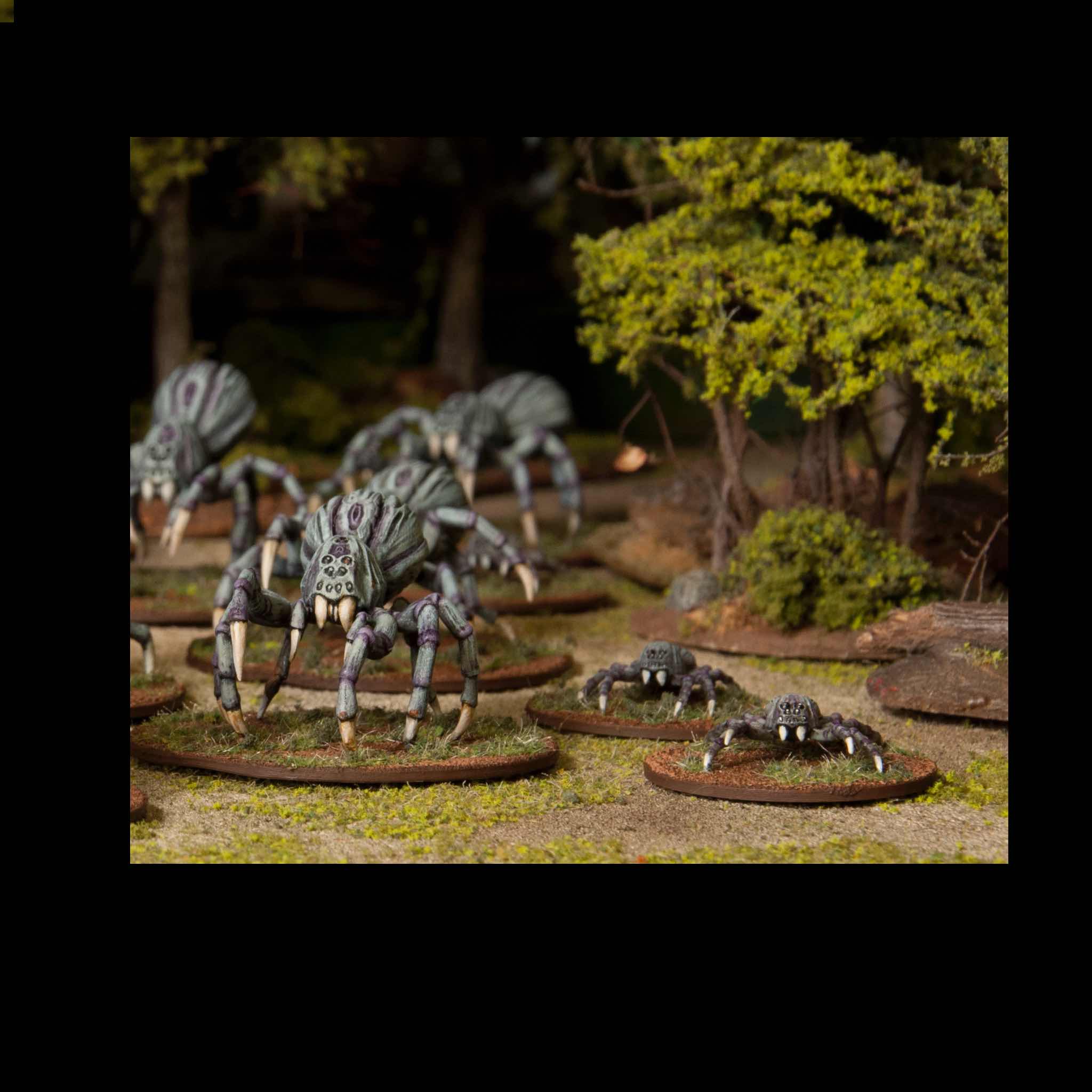 Classic Fantasy | Monsters Giant Spiders | Plastic Unit | Wargames Atlantic | Miniature Kingdoms