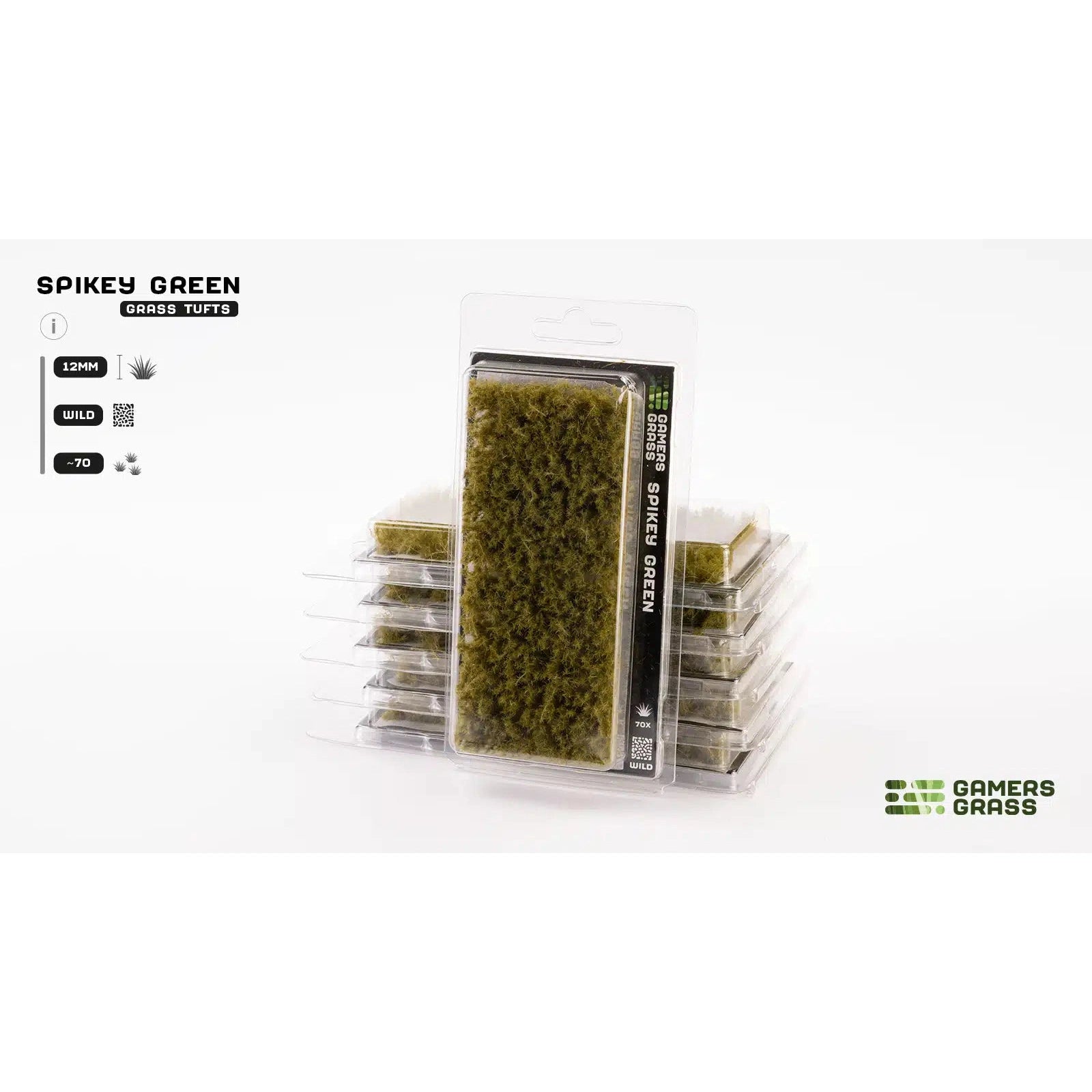 Gamers Grass | Scenics Spiky Green Twelve mm | Basing Tufts | GGK-DG