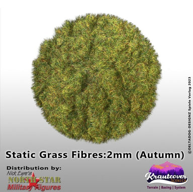 Kraut Cover Scenics | Scenic Static Grass Autumn Two mm | 140ml Basing Terrain | North Star Games | Miniature Kingdoms