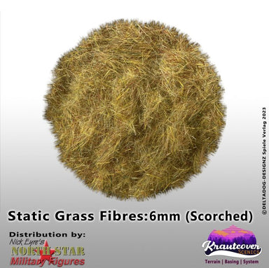 Kraut Cover Scenics | Scenic Static Grass Scorched Six mm | 140ml Basing Terrain | North Star Games | Miniature Kingdoms