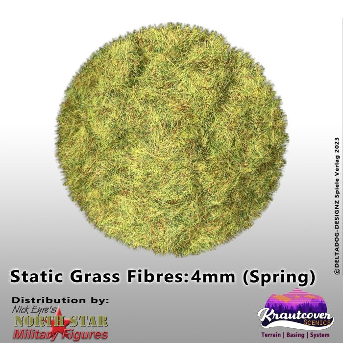 Kraut Cover Scenics | Scenic Static Grass Spring Four mm SP | 140ml Basing Terrain | North Star Games | Miniature Kingdoms