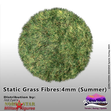 Kraut Cover Scenics | Scenic Static Grass Summer Four mm SU | 140ml Basing Terrain | North Star Games | Miniature Kingdoms