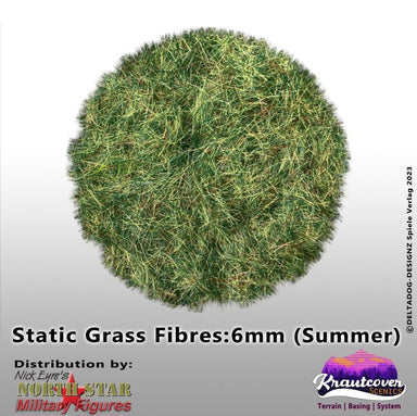 Kraut Cover Scenics | Scenic Static Grass Summer Six mm SU | 140ml Basing Terrain | North Star Games | Miniature Kingdoms