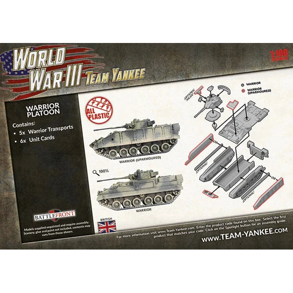 Team Yankee | British | Warrior Platoon | 15mm Plastic Unit