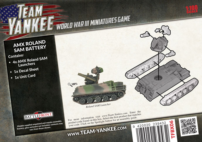 Team Yankee | French | AMX Roland SAM BAttery| 15mm Metal / Resin Unit