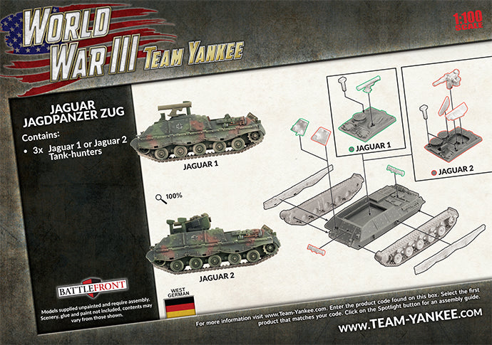 Team Yankee | German | Jaguar Jagdpanther ZUG | 15mm Metal / Resin Unit