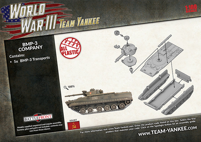 Team Yankee | Soviet | BMP-3 Company | 15mm Plastic Unit