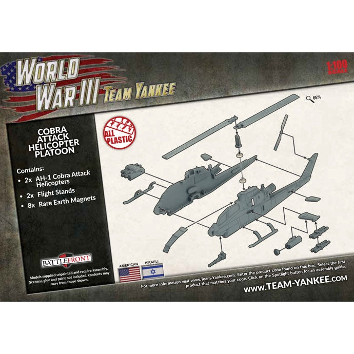 Team Yankee | American | Cobra Attack Helicopter Platoon | 15mm Plastic Unit