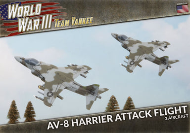 Team Yankee | American | AV-8 Harrier Attack Flight | 15mm Plastic Unit