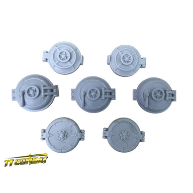 Tabletop Scenics | Industrial Hive Hatches | 28mm Resin Blister Pack