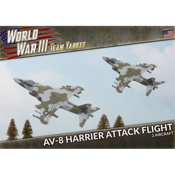 Team Yankee | American | AV-8 Harrier Attack Flight | 15mm Plastic Unit