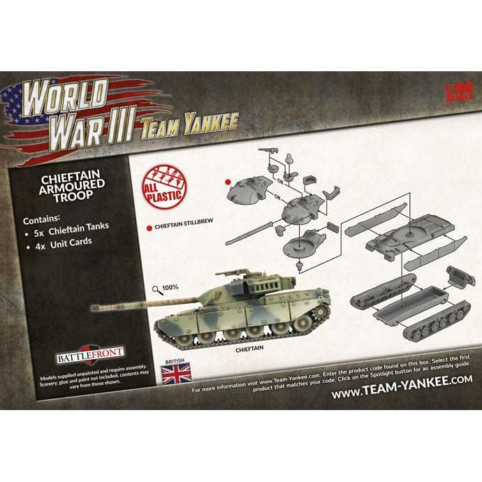 Team Yankee | British | Chieftain Armoured Troop | 15mm Plastic Unit