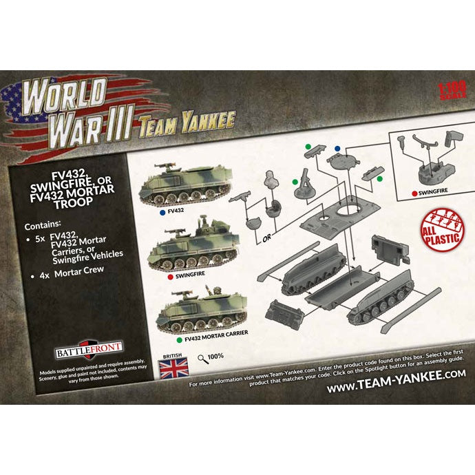 Team Yankee | British | FV432 Swingfire Troop | 15mm Plastic Unit