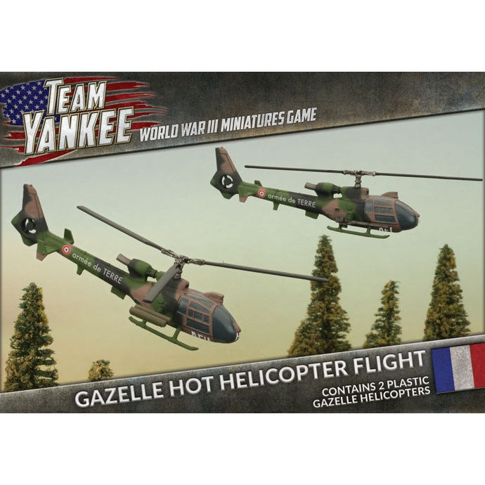 Team Yankee | French | Gazelle HOT Helicopter Flight | 15mm Plastic Unit
