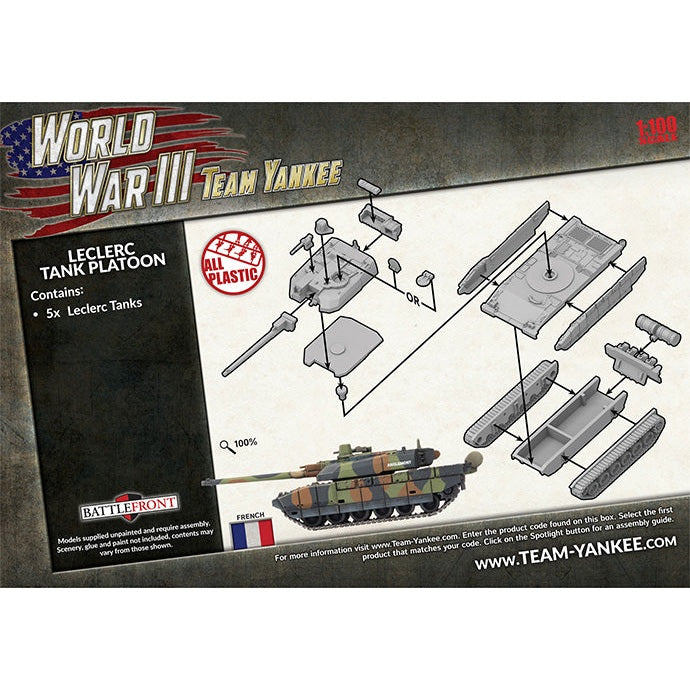 Team Yankee | French | Leclerc Tank Platoon| 15mm Plastic Unit