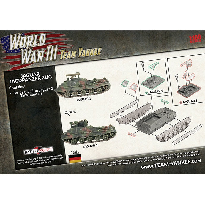 Team Yankee | German | Jaguar Jagdpanther ZUG | 15mm Metal / Resin Unit