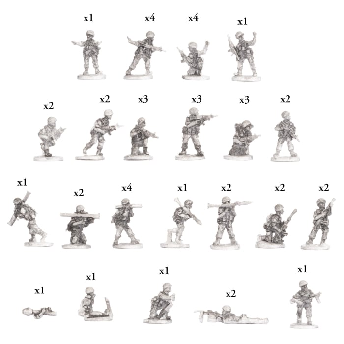 Team Yankee | Israeli | Infantry Platoon IDF | 15mm Metal Blister Pack
