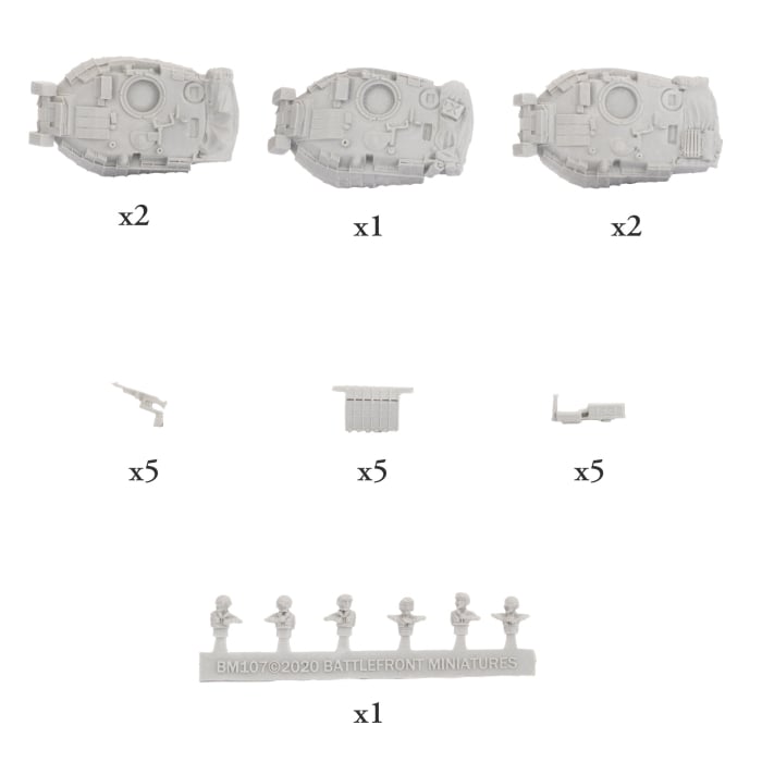 Team Yankee | Israeli | Magach Blazer Platoon IDF | 15mm Plastic Unit