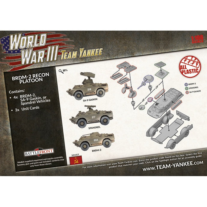 Team Yankee | Soviet | BDRM-2 Recon Platoon | 15mm Plastic Unit