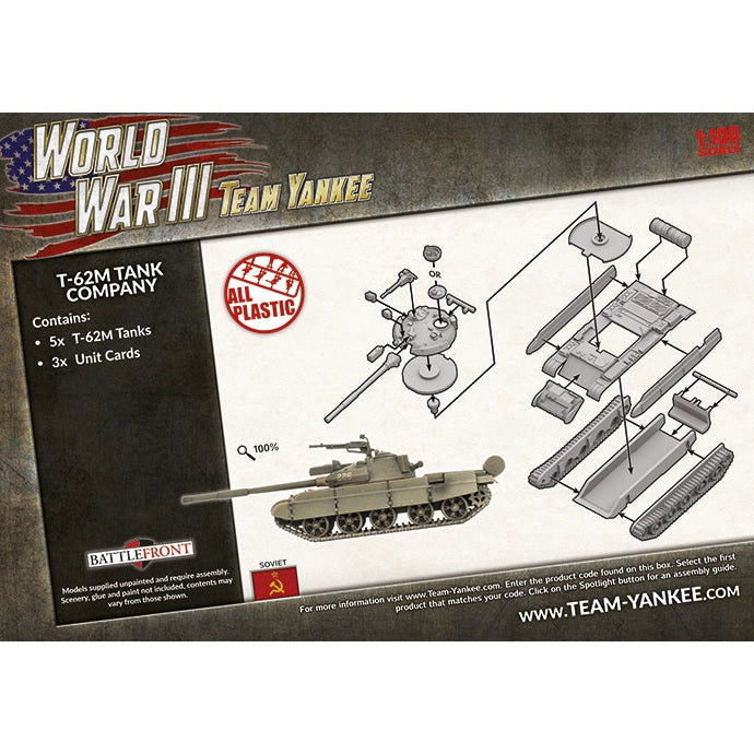 Team Yankee | Soviet | T-62M Tank Company | 15mm Plastic Unit