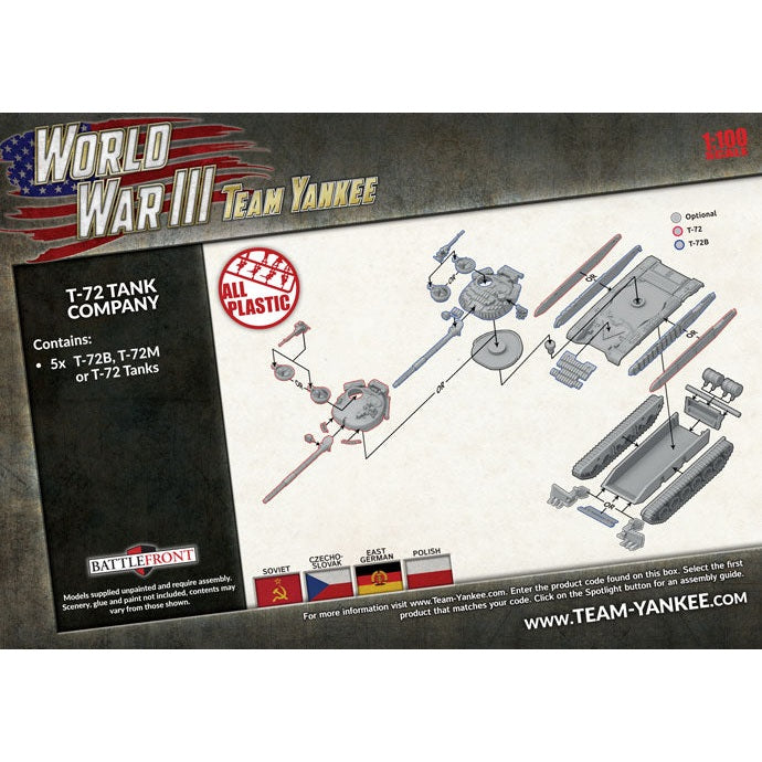 Team Yankee | Soviet | T-72 Tank Company | 15mm Plastic Unit