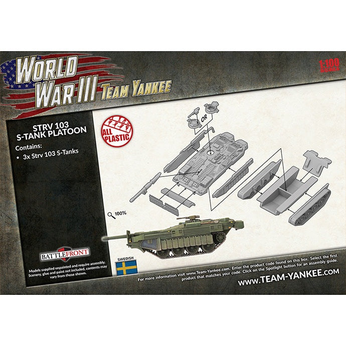 Team Yankee | Sweden | STRV 103 S-Tank Platoon | 15mm Plastic Unit