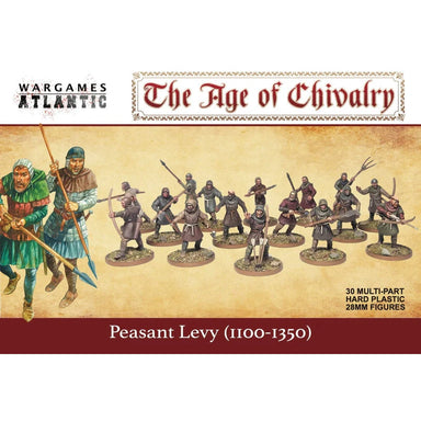 Wargames Atlantic | Age Of Chivalry | Peasant Levy 1100-1350 | 28mm Plastic Unit