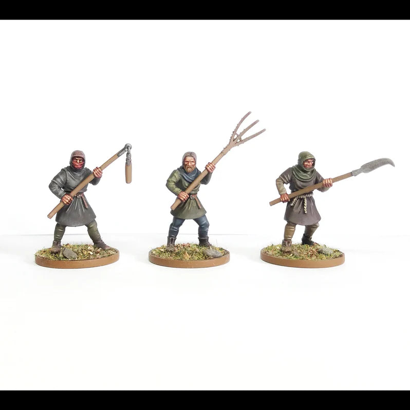 Wargames Atlantic | Age Of Chivalry | Peasant Levy 1100-1350 | 28mm Plastic Unit