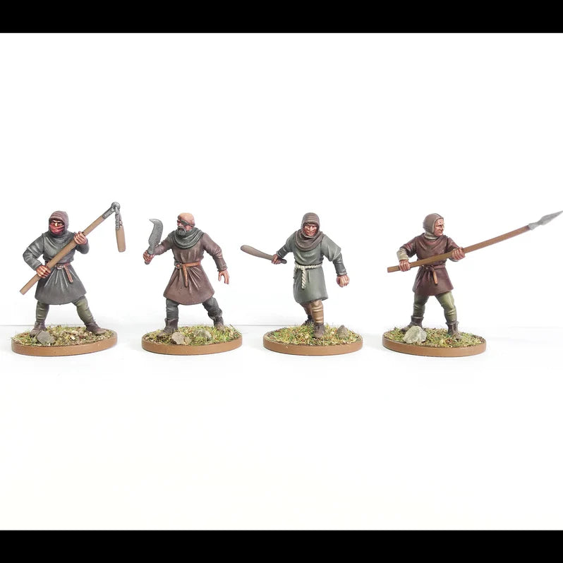Wargames Atlantic | Age Of Chivalry | Peasant Levy 1100-1350 | 28mm Plastic Unit