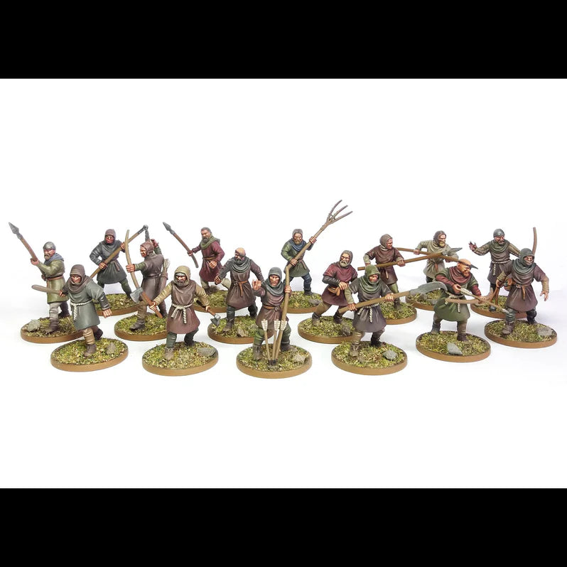 Wargames Atlantic | Age Of Chivalry | Peasant Levy 1100-1350 | 28mm Plastic Unit