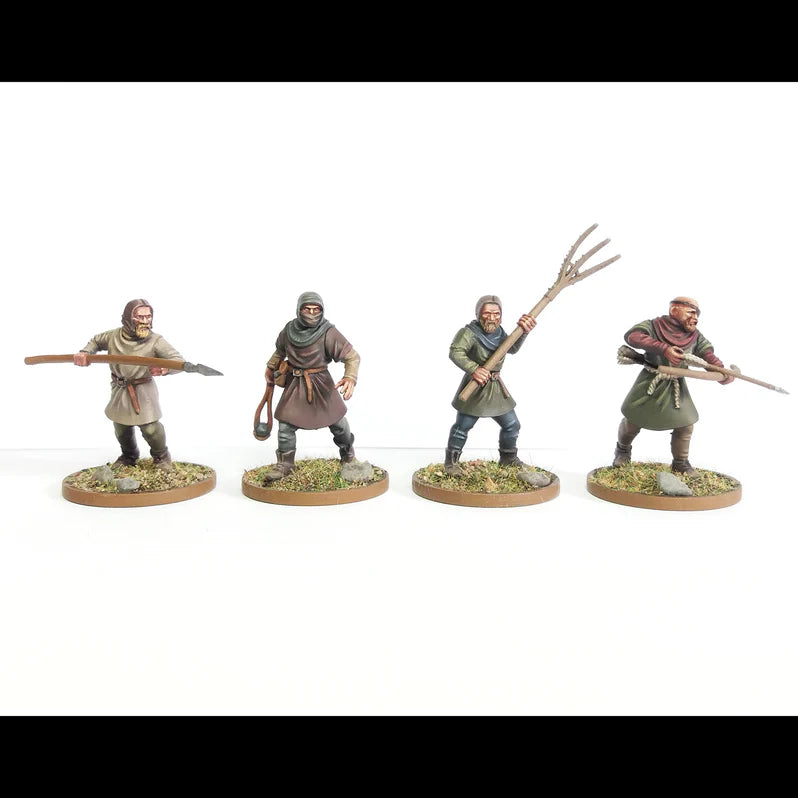 Wargames Atlantic | Age Of Chivalry | Peasant Levy 1100-1350 | 28mm Plastic Unit