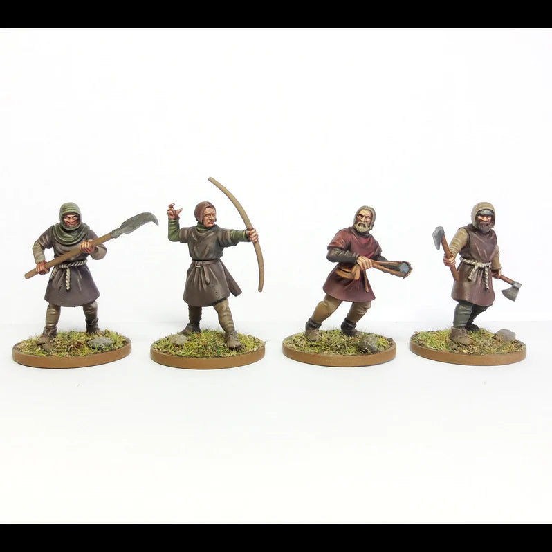 Wargames Atlantic | Age Of Chivalry | Peasant Levy 1100-1350 | 28mm Plastic Unit
