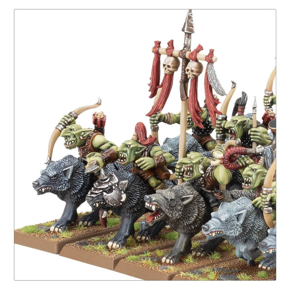 The Old World | Orc & Goblin Tribes | Goblin Wolf Rider Mob | Plastic Unit Box