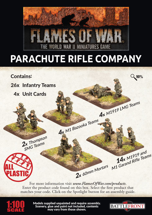 Flames of War | USA | Parachute Rifle Company | 15mm Plastic Unit