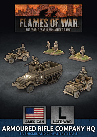 Flames of War | American Armoured Rifle Company HQ | 15mm Plastic Unit