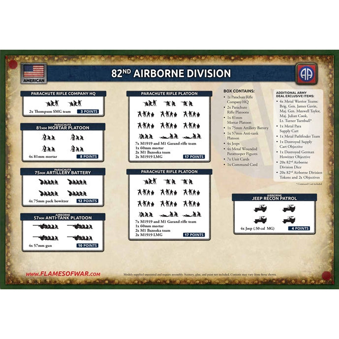 Flames of War | United States | 82nd Airborne Division | 15mm Plastic Starter