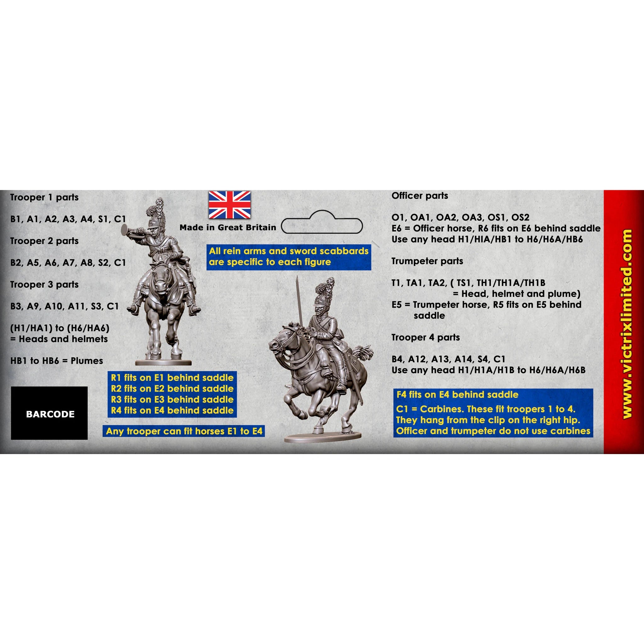 Victrix | Napoleonic British Household Cavalry 1812-1815 | 28mm Plastic Unit | North Star Games | Miniature Kingdoms