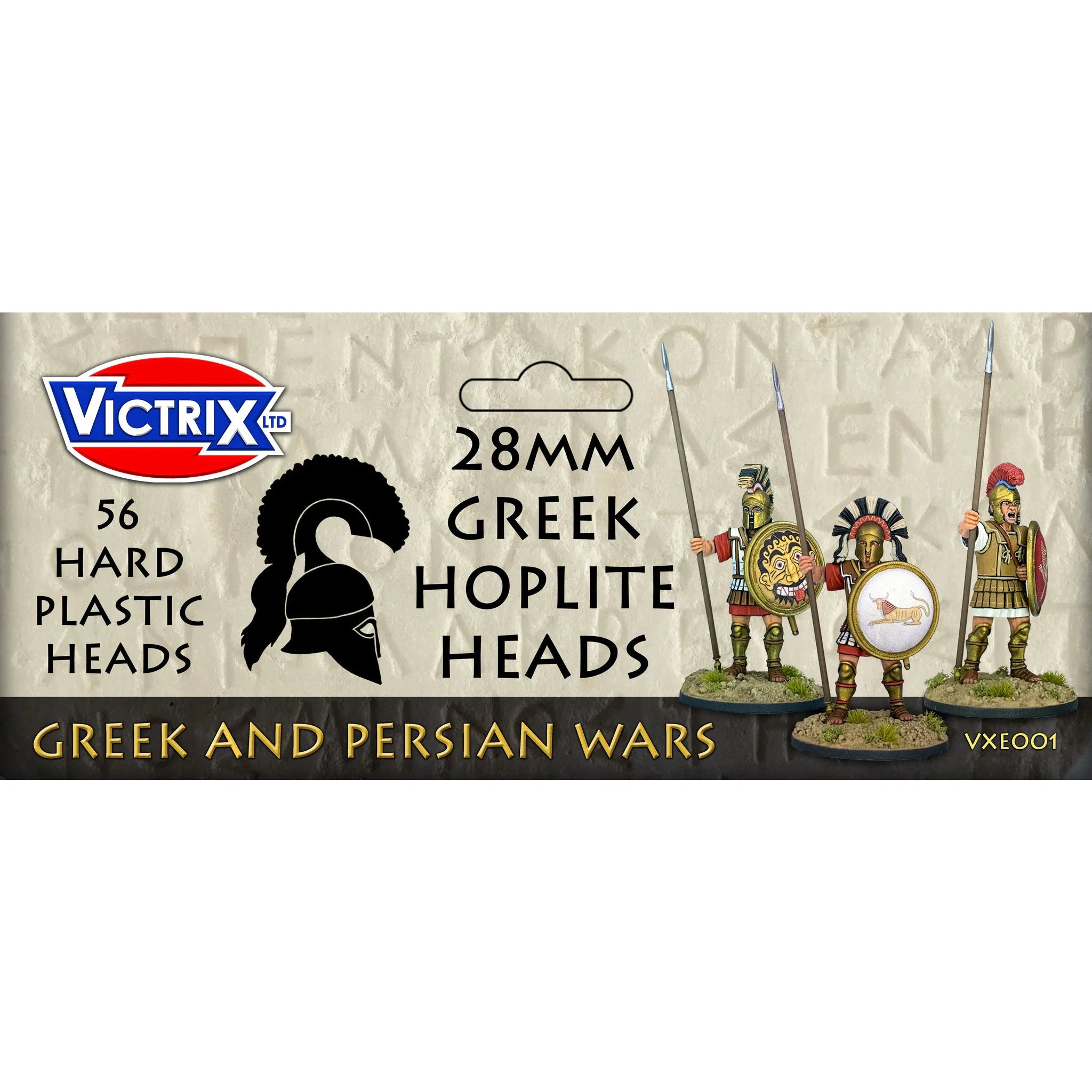 Victrix | Ancients Greek Hoplite Heads | 28mm Plastic Unit | North Star Games | Miniature Kingdoms