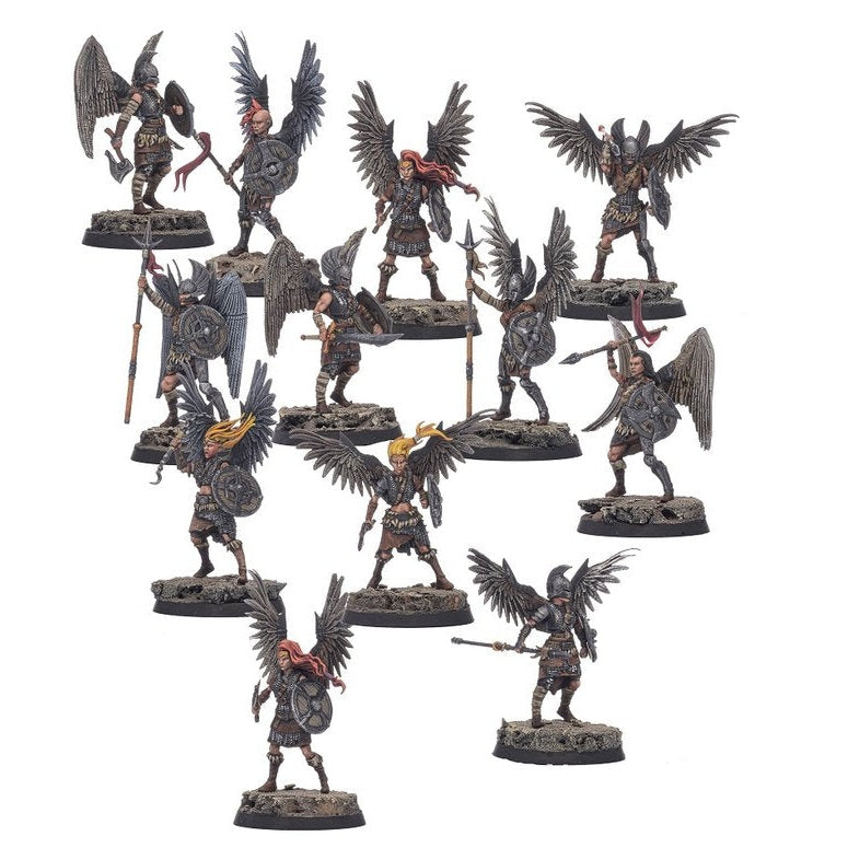 Shieldwolf Miniatures | Fantasy Valkyries | 28mm Plastic Unit | North Star Games | Miniature Kingdoms