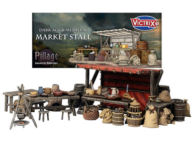 Victrix | Pillage | Market Stall Medieval and Dark Ages | 28mm Plastic Terrain